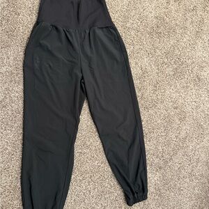 Maternity Black High-Waist Drawstring Joggers